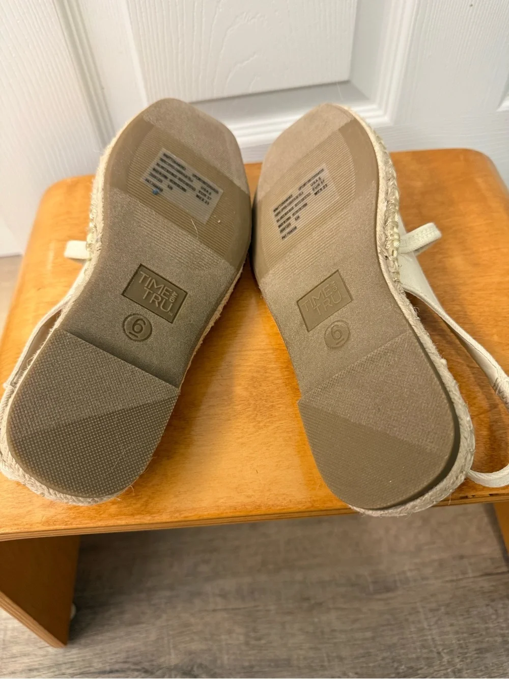 Time and Tru cream slingback